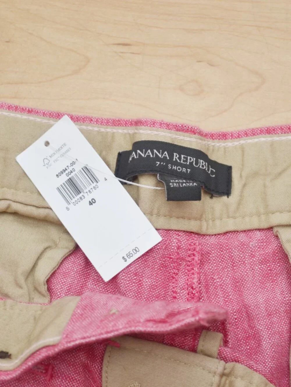 Banana Republic Men's Chino Linen Shorts BNWT Size 40